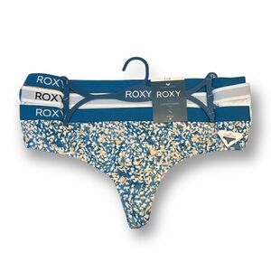 Roxy 3 Pack Cotton Thong Size Large NWT